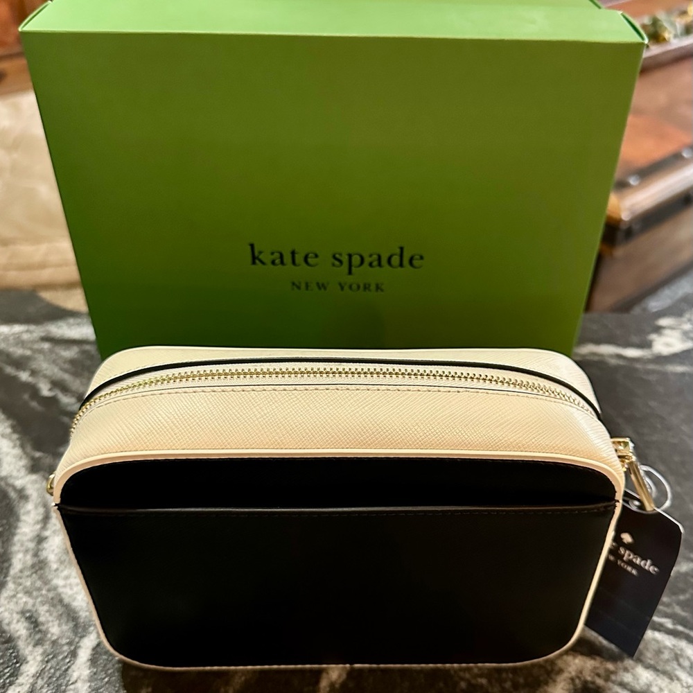 Kate Spade Black and Cream Cosmetic Case - Picture 2 of 5